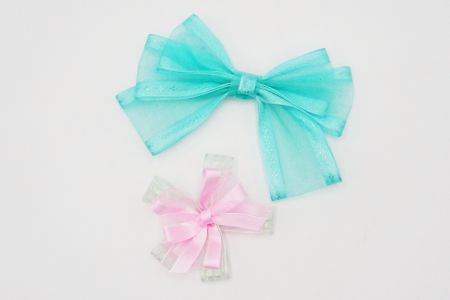 Tiffany Blue color Sheer Organza Ribbon Set_C21480